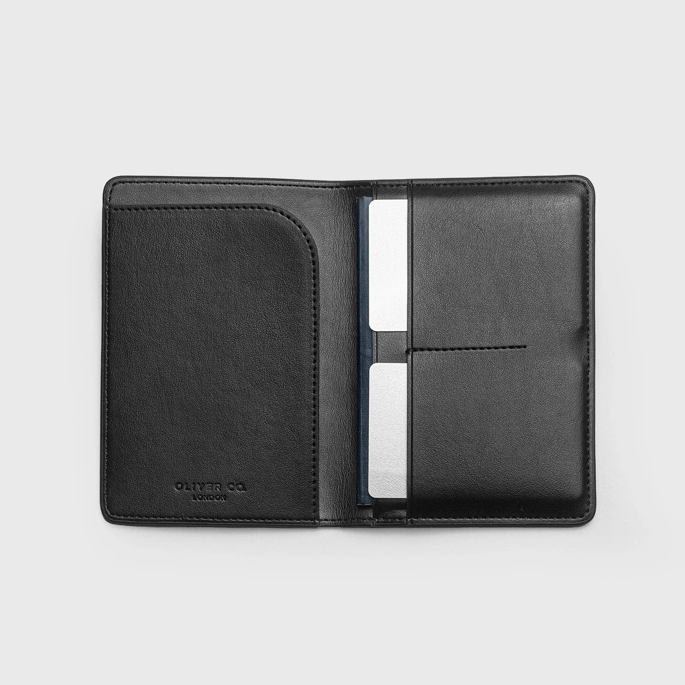 Premium Apple Leather Vegan Passport Holder | Black
