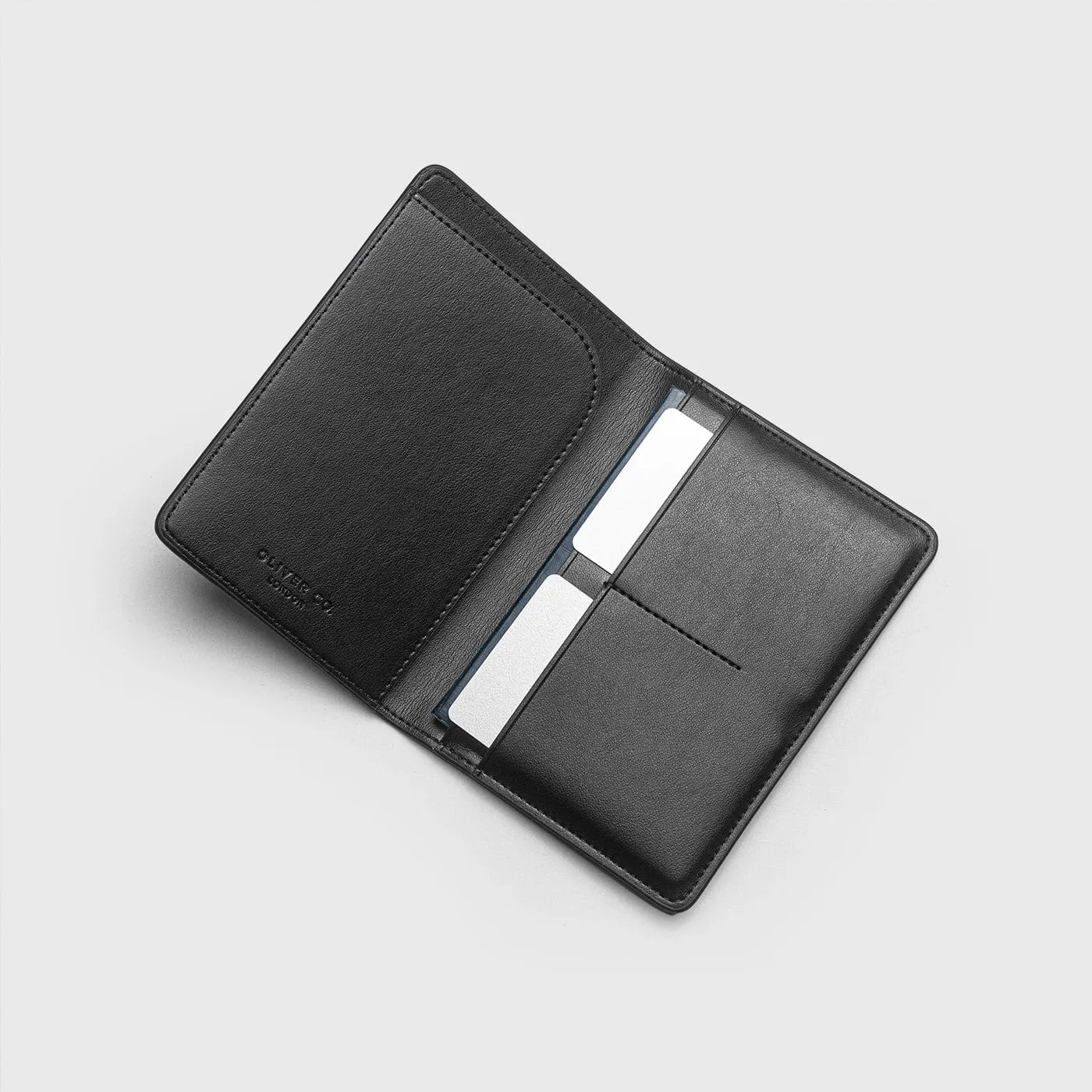 Premium Apple Leather Vegan Passport Holder | Black