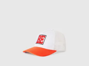 Printed Baseball Cap in Pure Cotton with Vibrant Front Print and Mesh Back