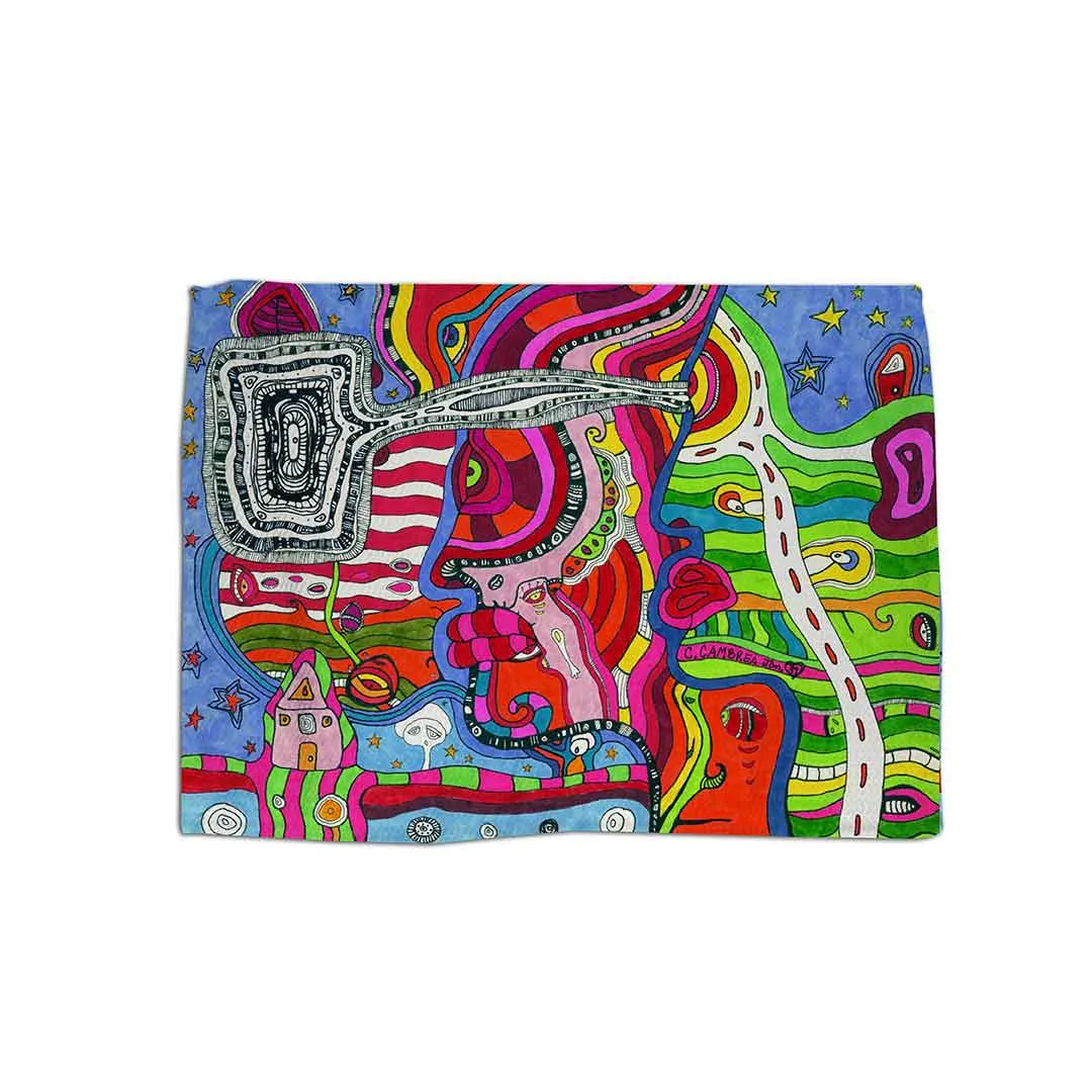 Psychedelic Area Rug 'Multi-Directional'