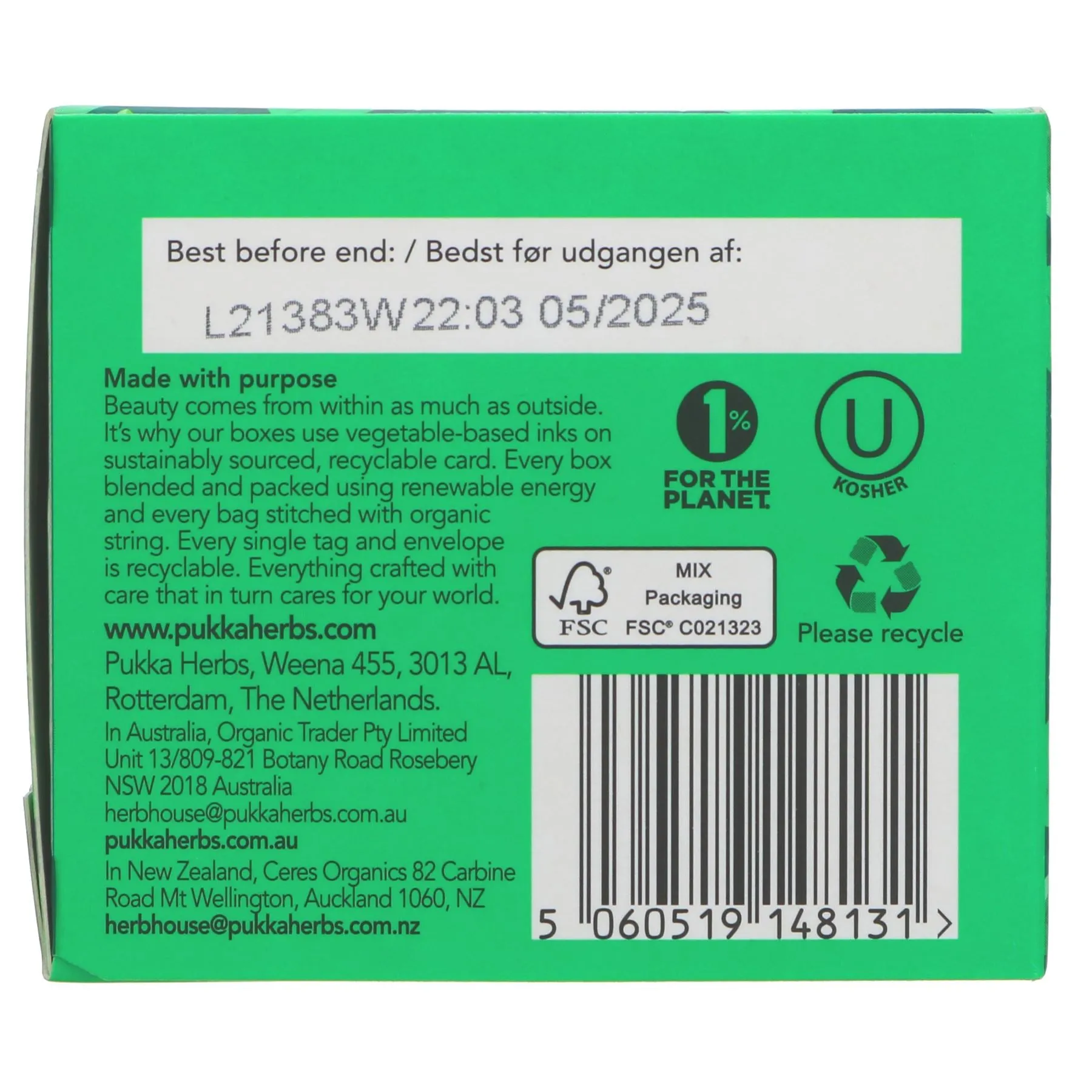 Pukka | Breathe In - Cooling Mint, Ginger and Honey | 20 bags