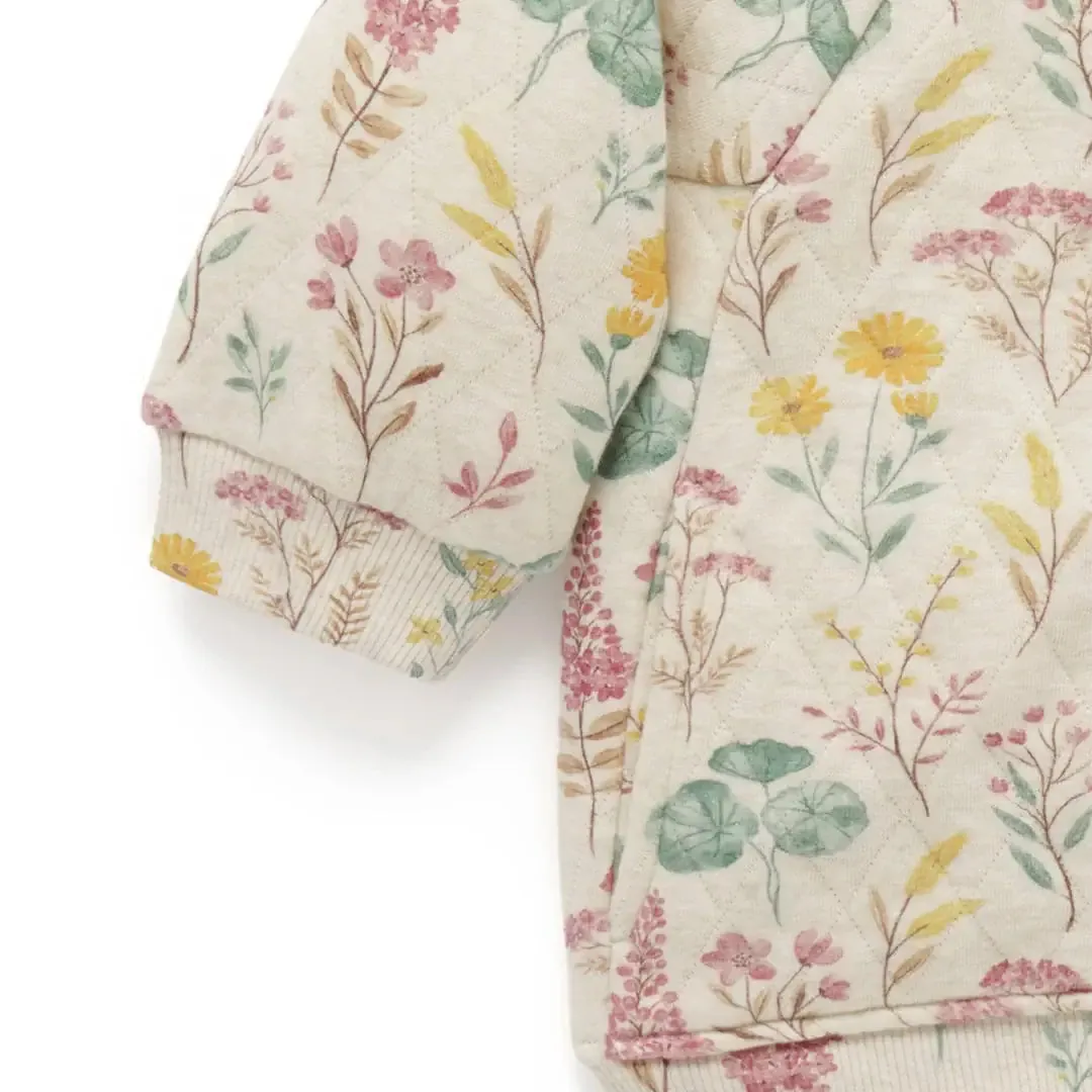 Purebaby Quilted Hoodie - Lilypad