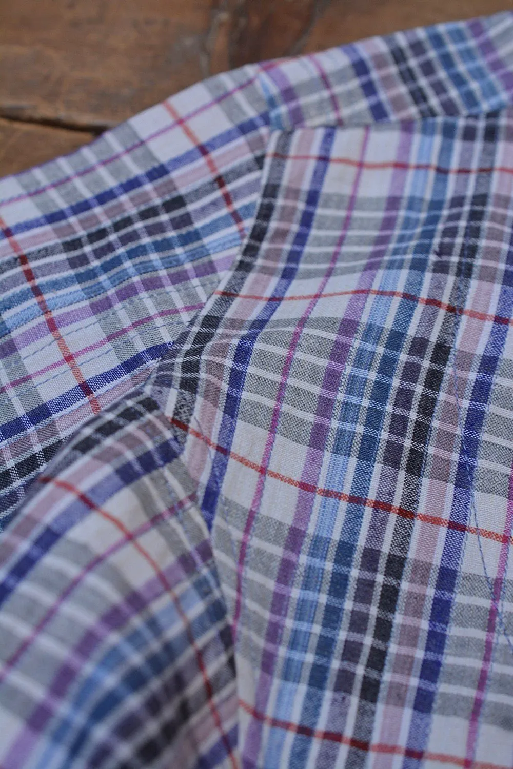 Quilted Khadi Blouse - Multi-Colour Checks
