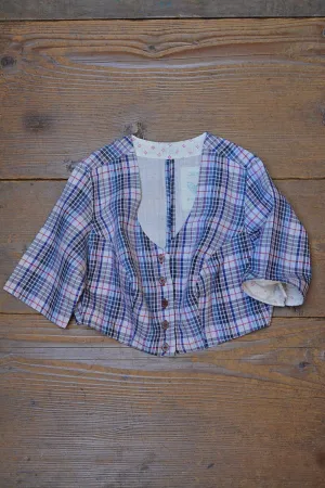Quilted Khadi Blouse - Multi-Colour Checks