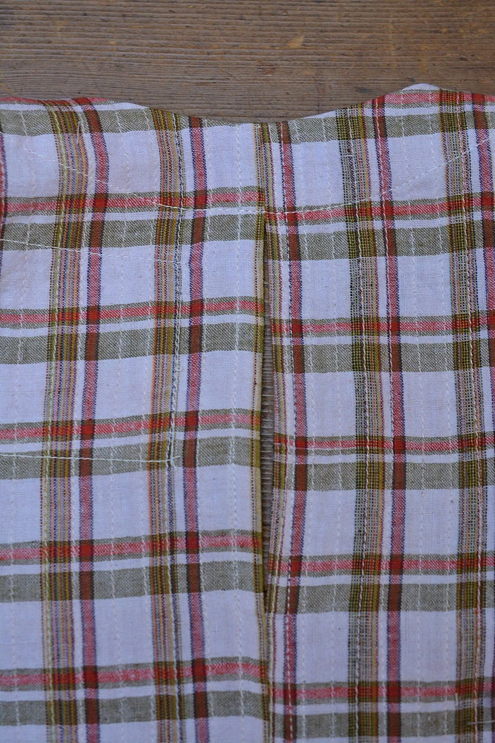 Quilted Khadi Blouse - Red & Green