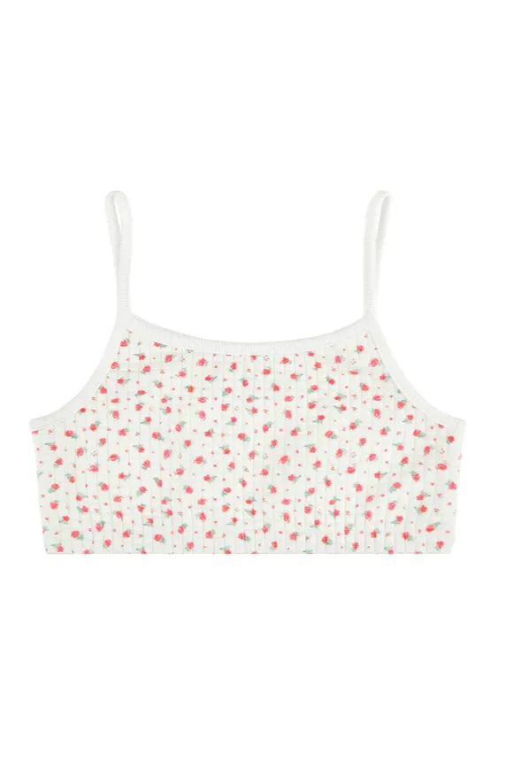 Quilted Tank Top - Red Roses