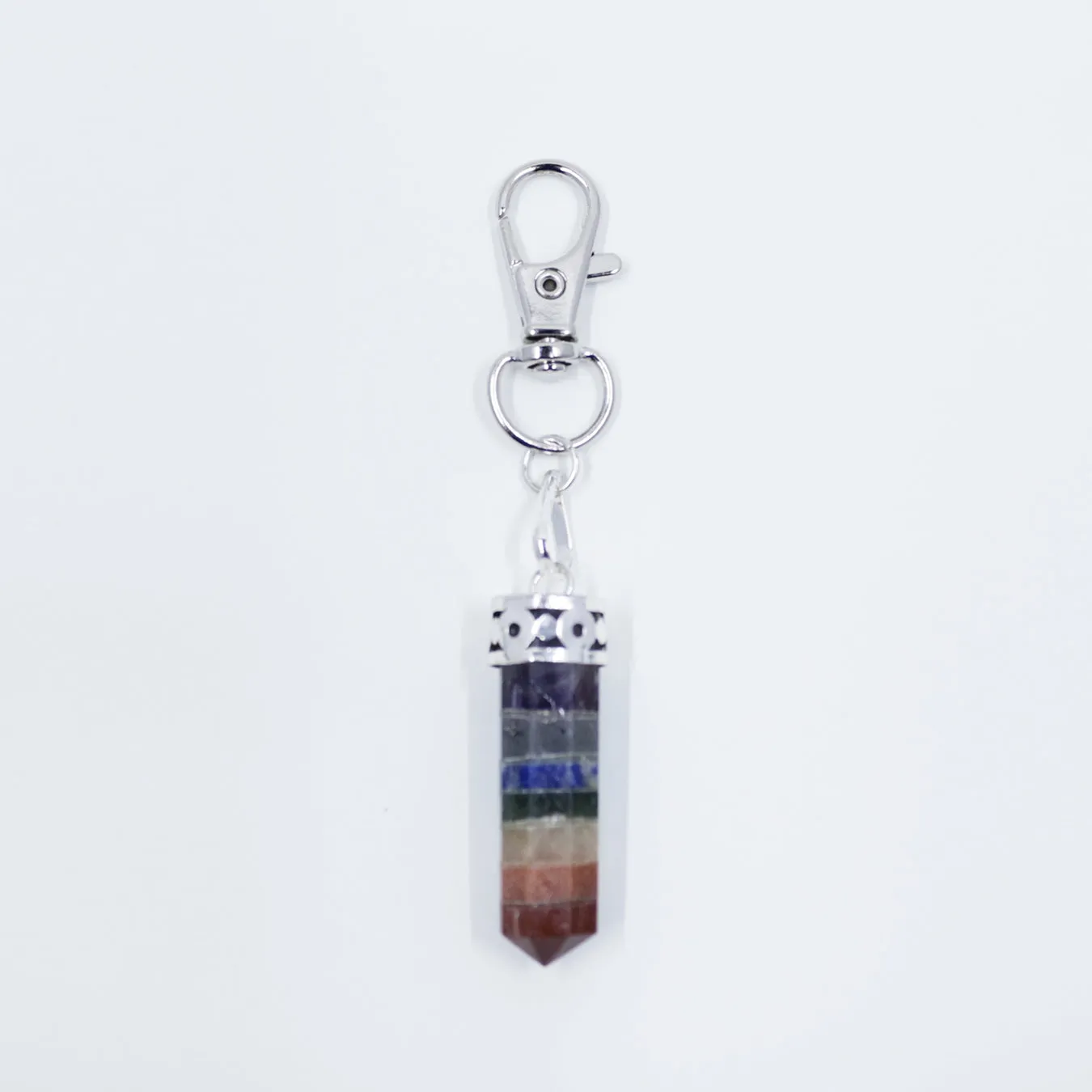 Rainbow 7 Chakras Necklaces and Clip | 2 Piece Set