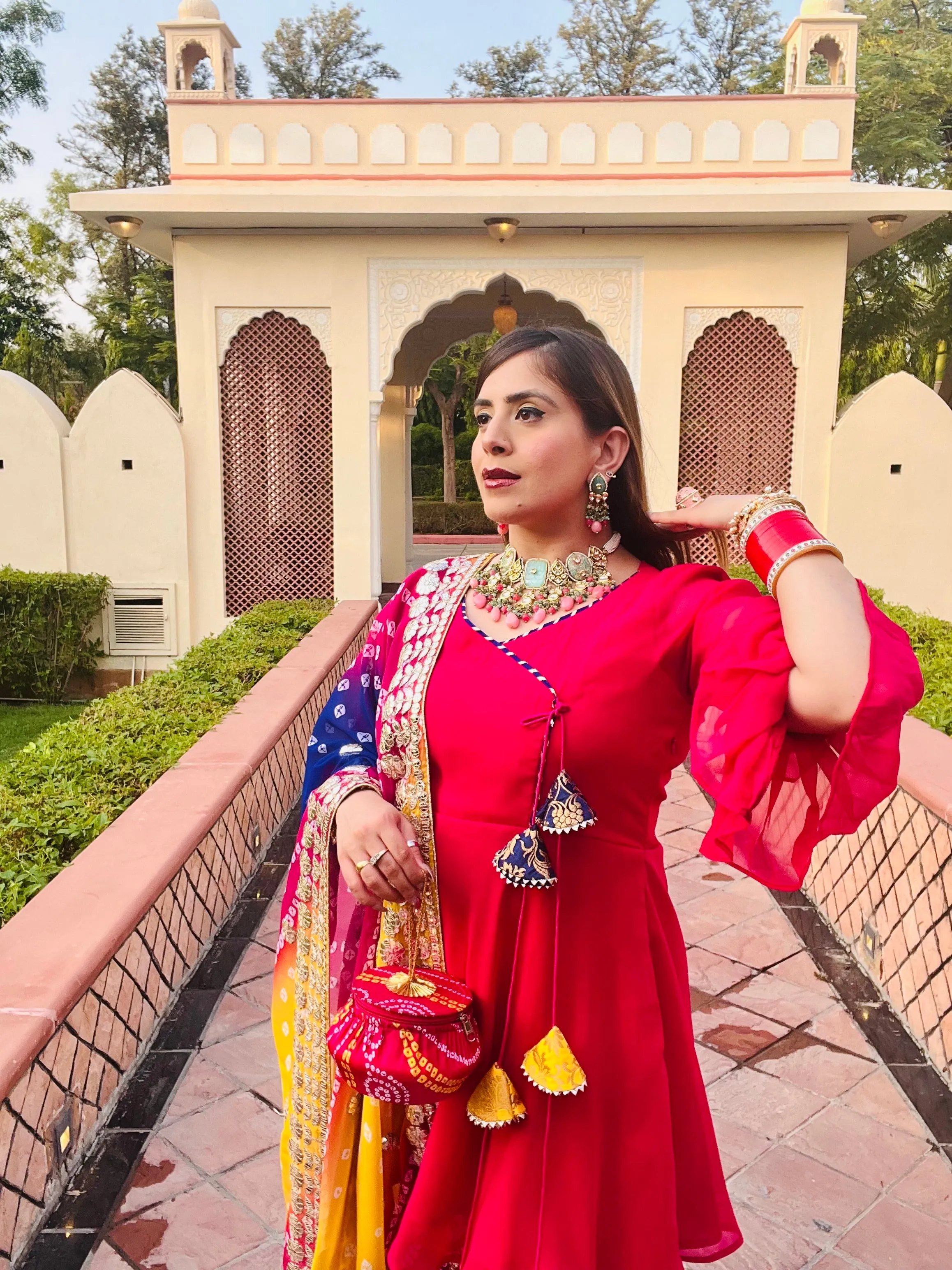 Rajasthani Pink Garara Suit
