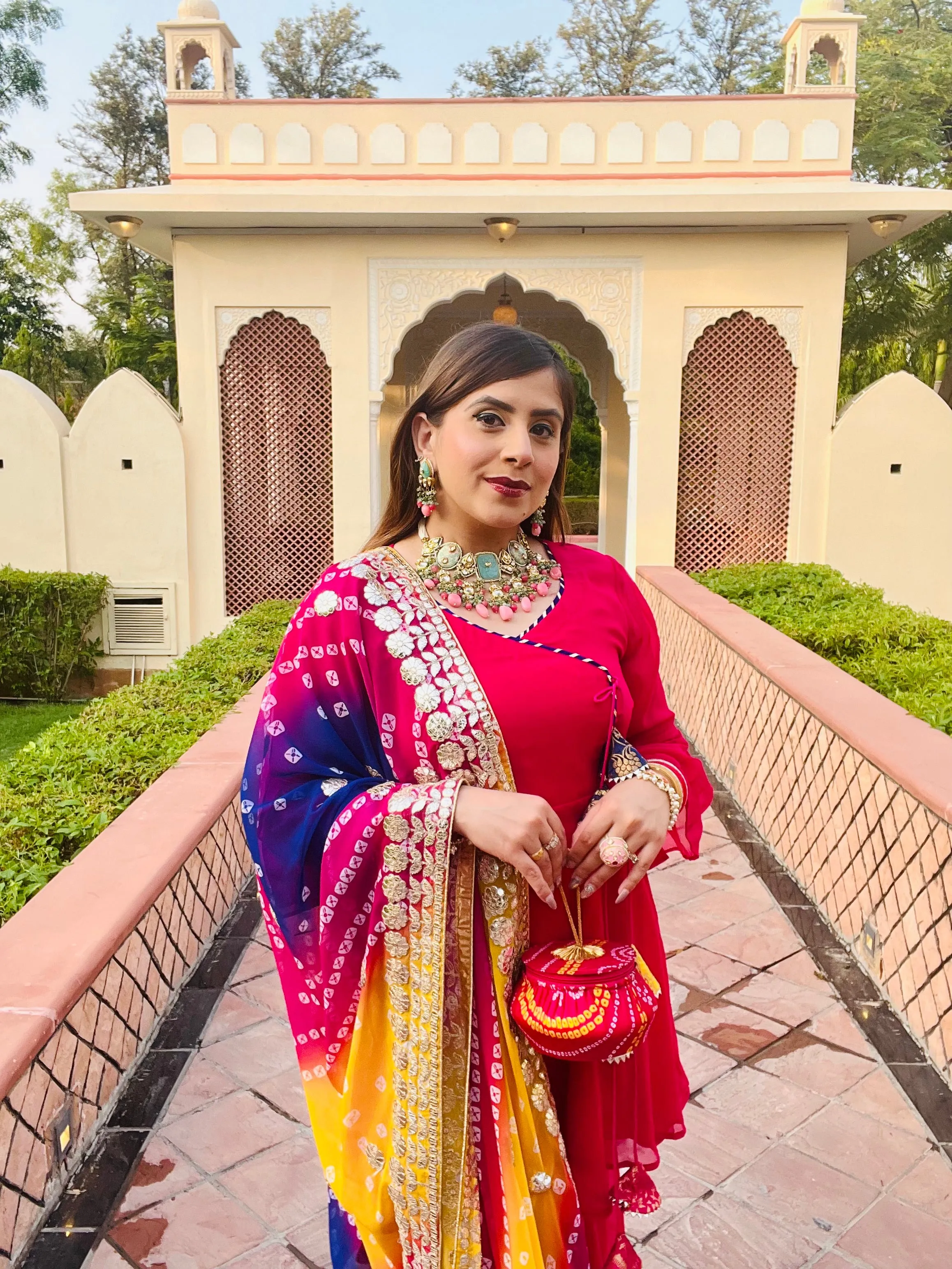 Rajasthani Pink Garara Suit