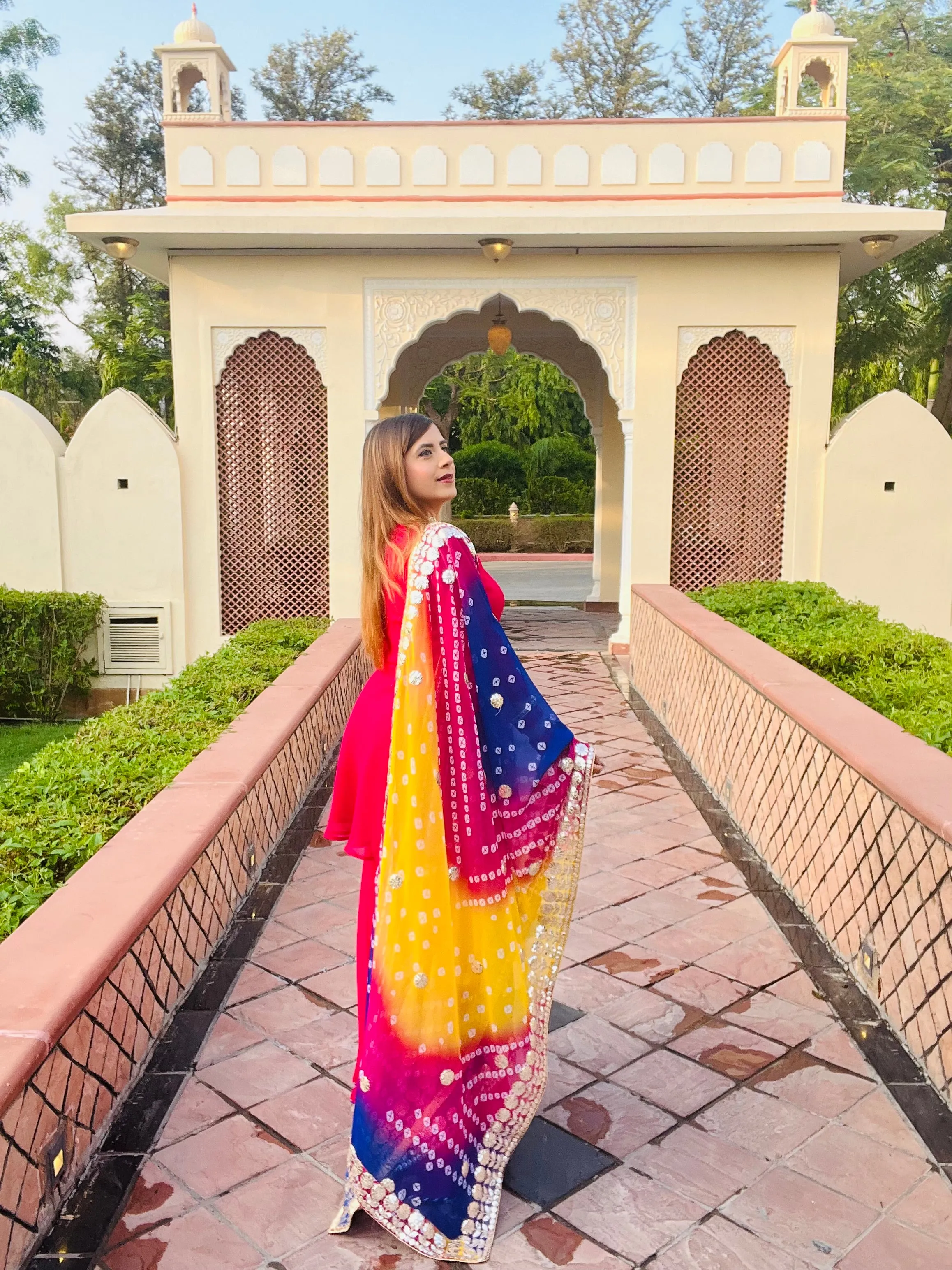 Rajasthani Pink Garara Suit