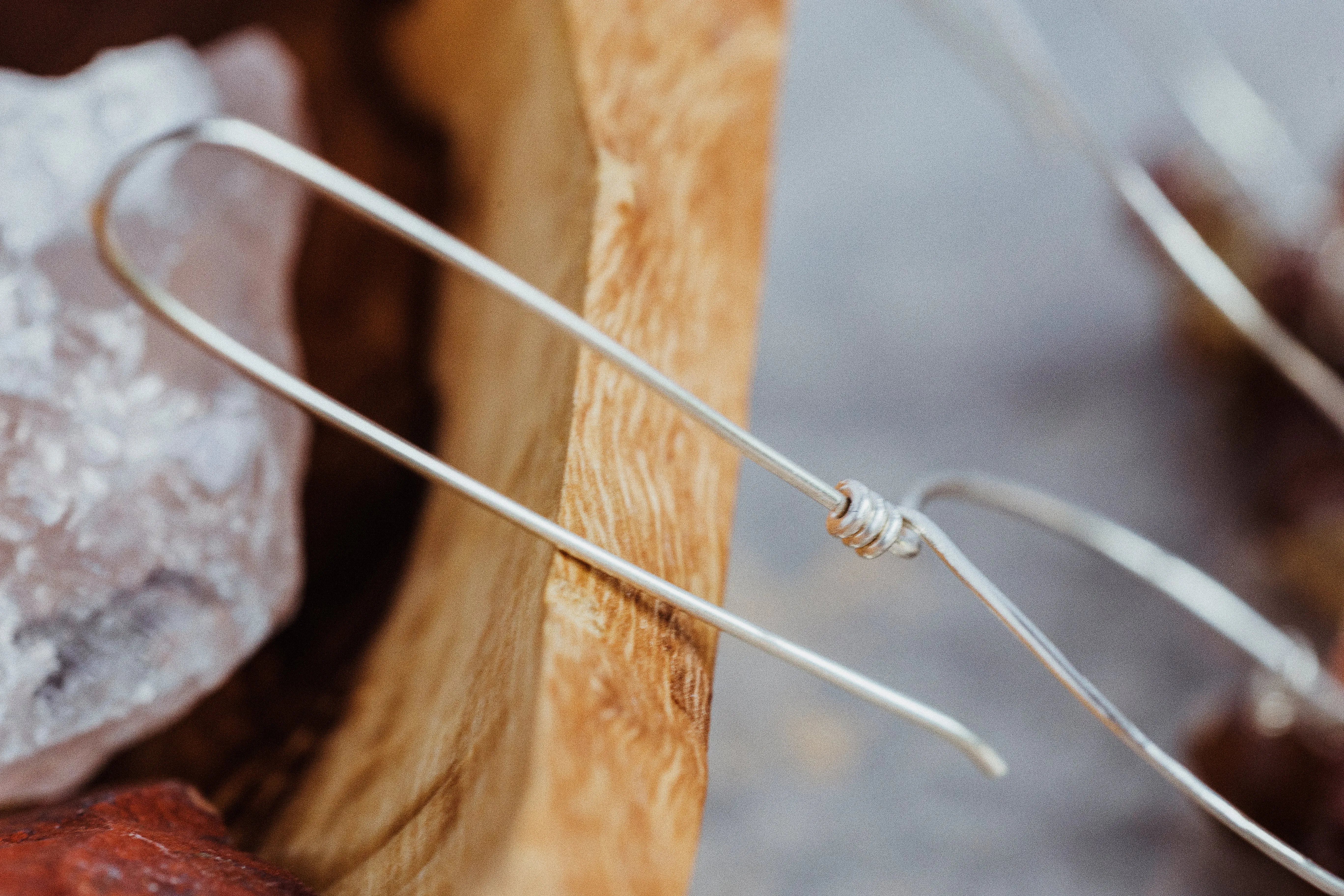 Raw Tourmaline Gemstone Sterling Silver Earrings