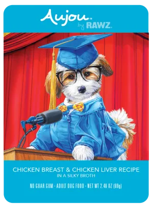 Rawz Aujou Chicken Breast & Chicken Liver Pouch Dog Food