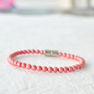 Red Pearl Hematite Stone Magnetic Bracelet