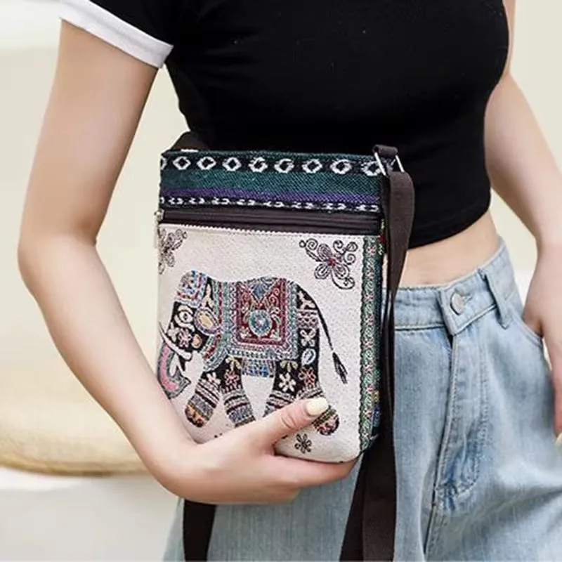 Retro Ethnic Style Small Canvas Bag