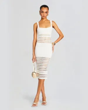 RETROFETE | Avril Knit Crochet Dess | White