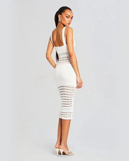 RETROFETE | Avril Knit Crochet Dess | White