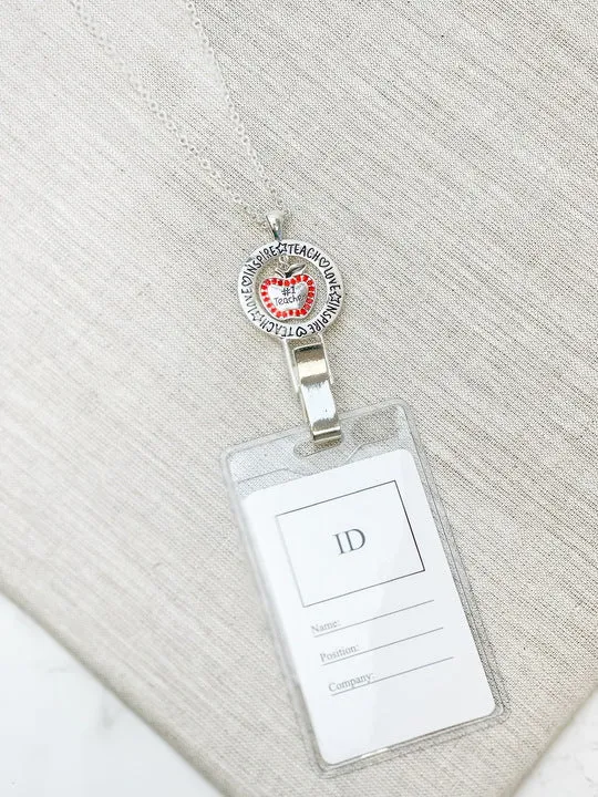 Rhinestone ID Lanyard - Teacher
