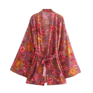 ROMANY Boho Short Robe Kimono - New