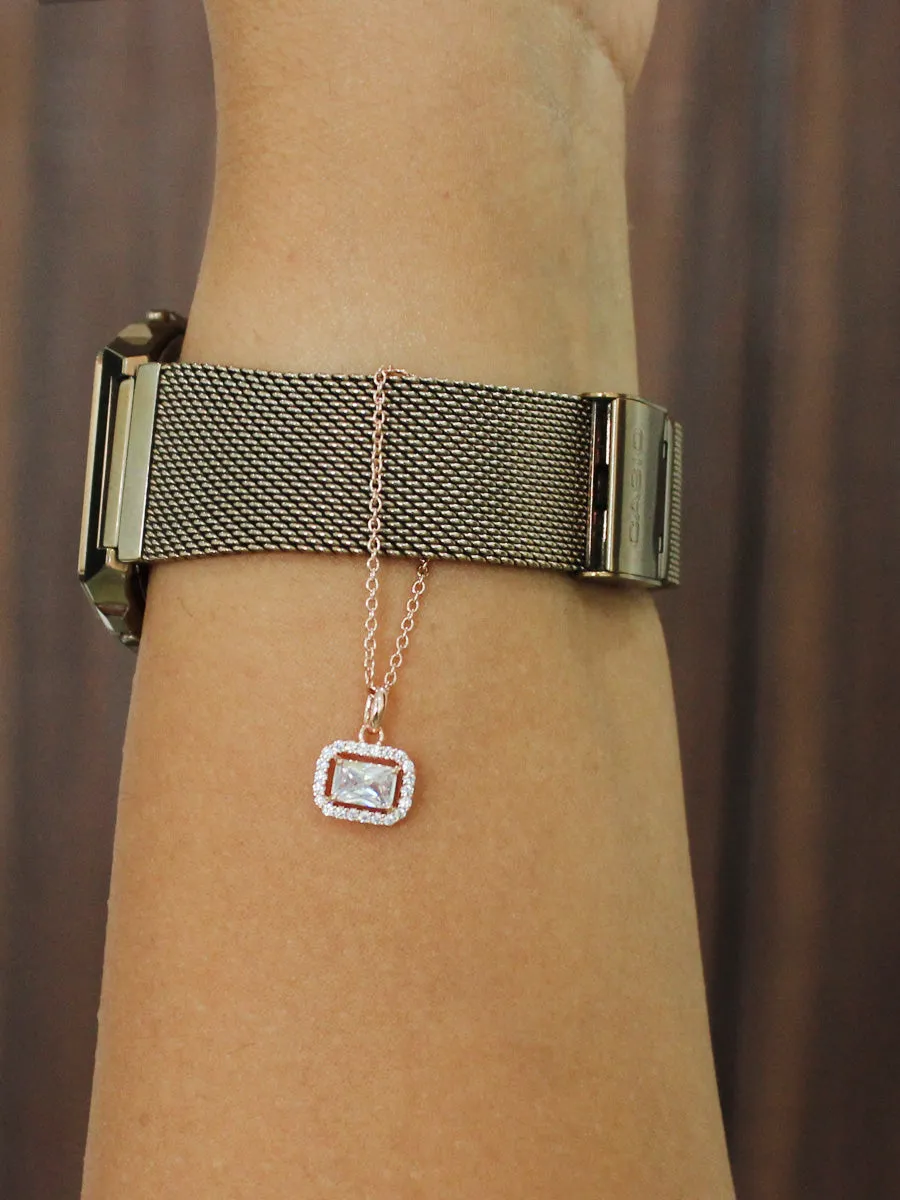 Rose Gold Diamond Watch Charm