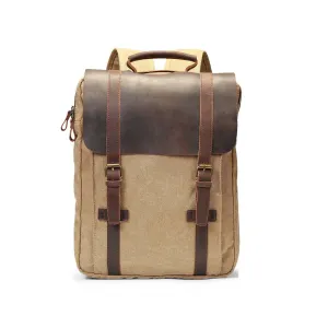 Rucksack Canvas Leather Travel Bags/Daypacks Vintage Backpack Helpful customer care Laptop Military discount