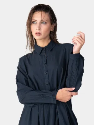 Ruffle Tiered Shirtdress