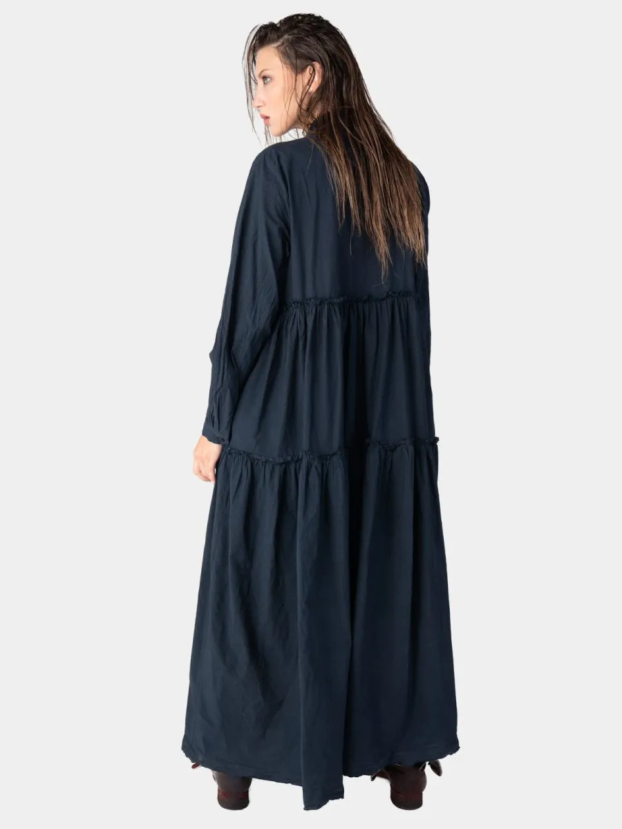 Ruffle Tiered Shirtdress