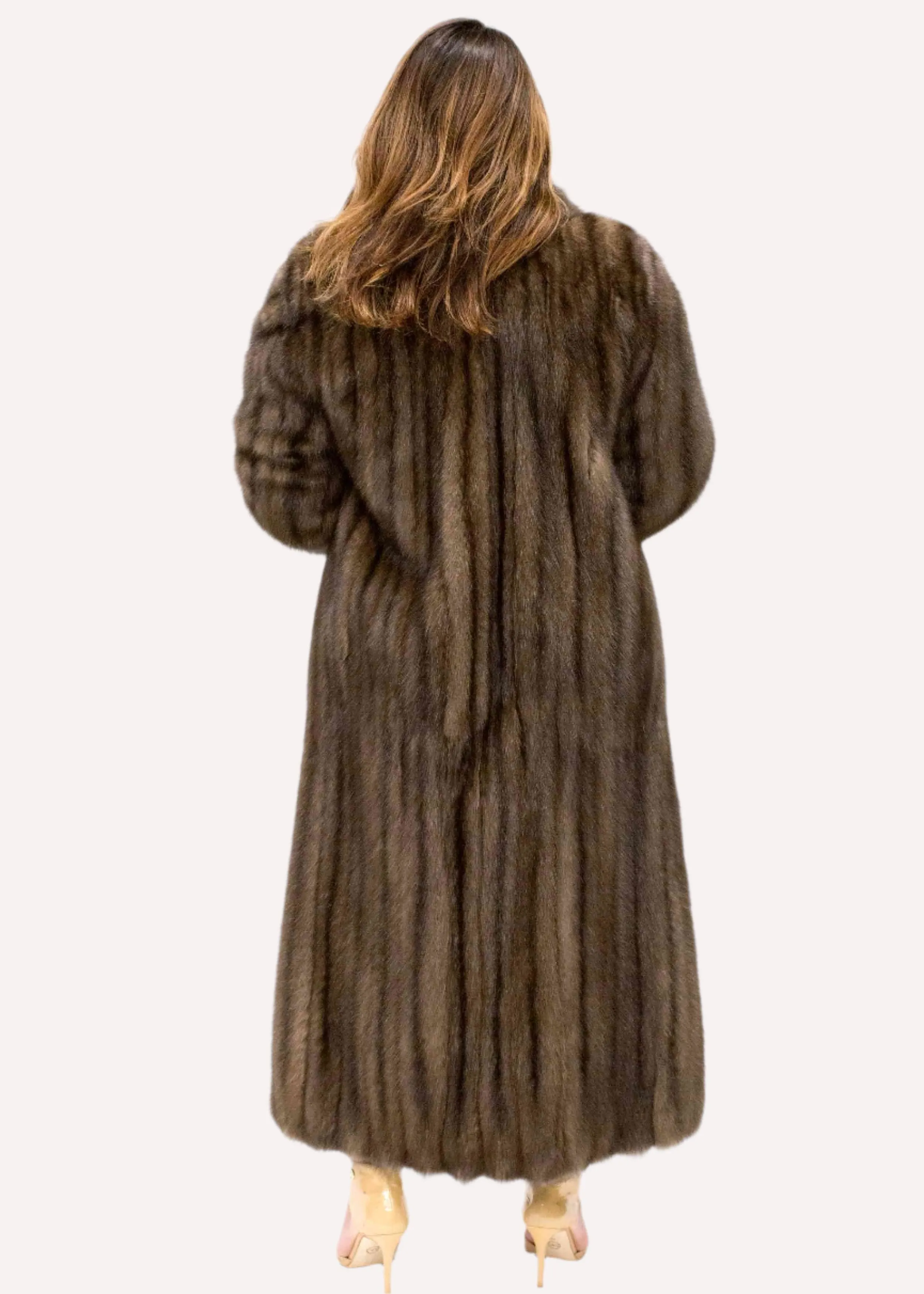 Russian Sable Fur Coat with Shawl Collar