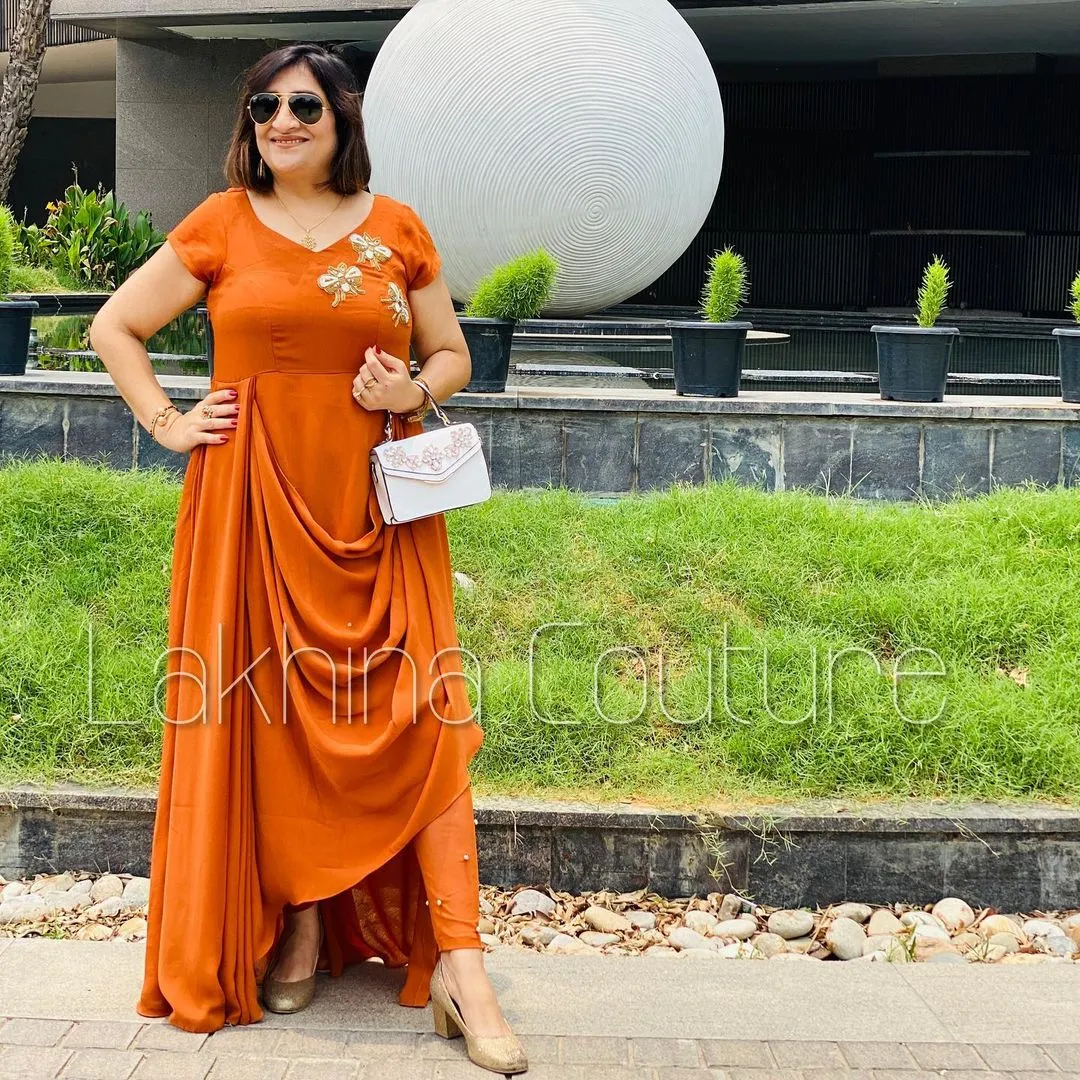 Rust Drape Suit