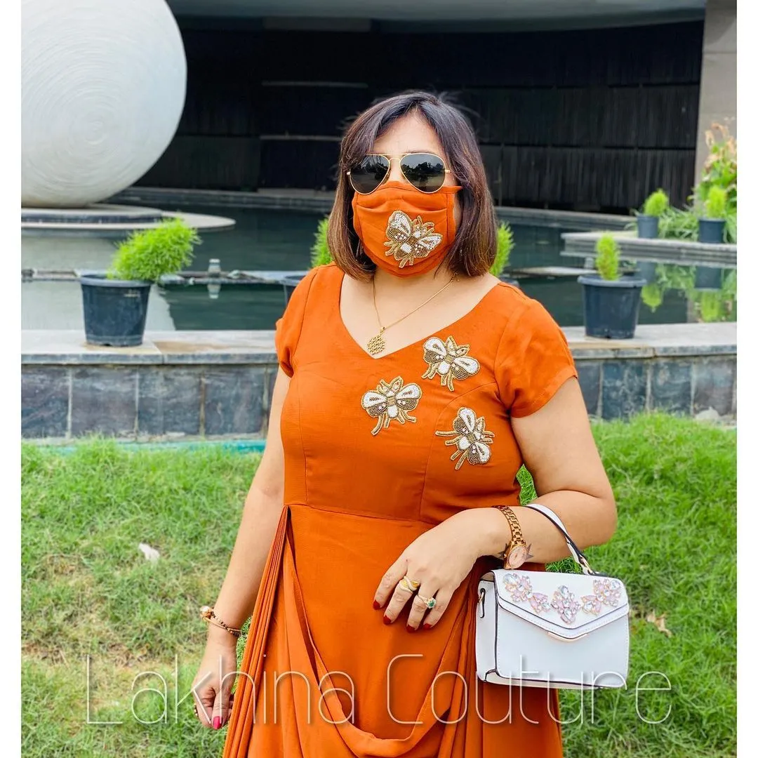 Rust Drape Suit