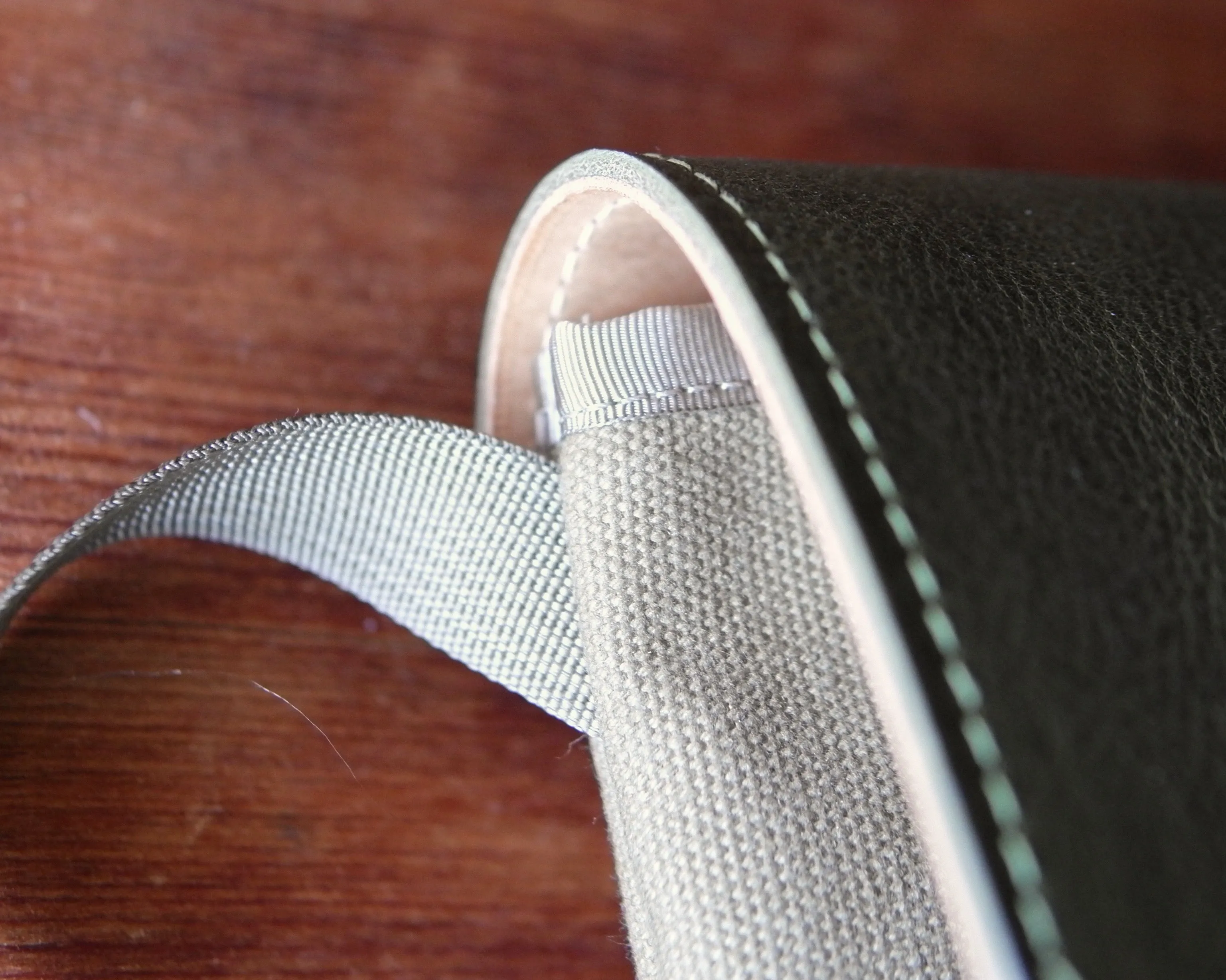 Sacoche with Leather Stitching
