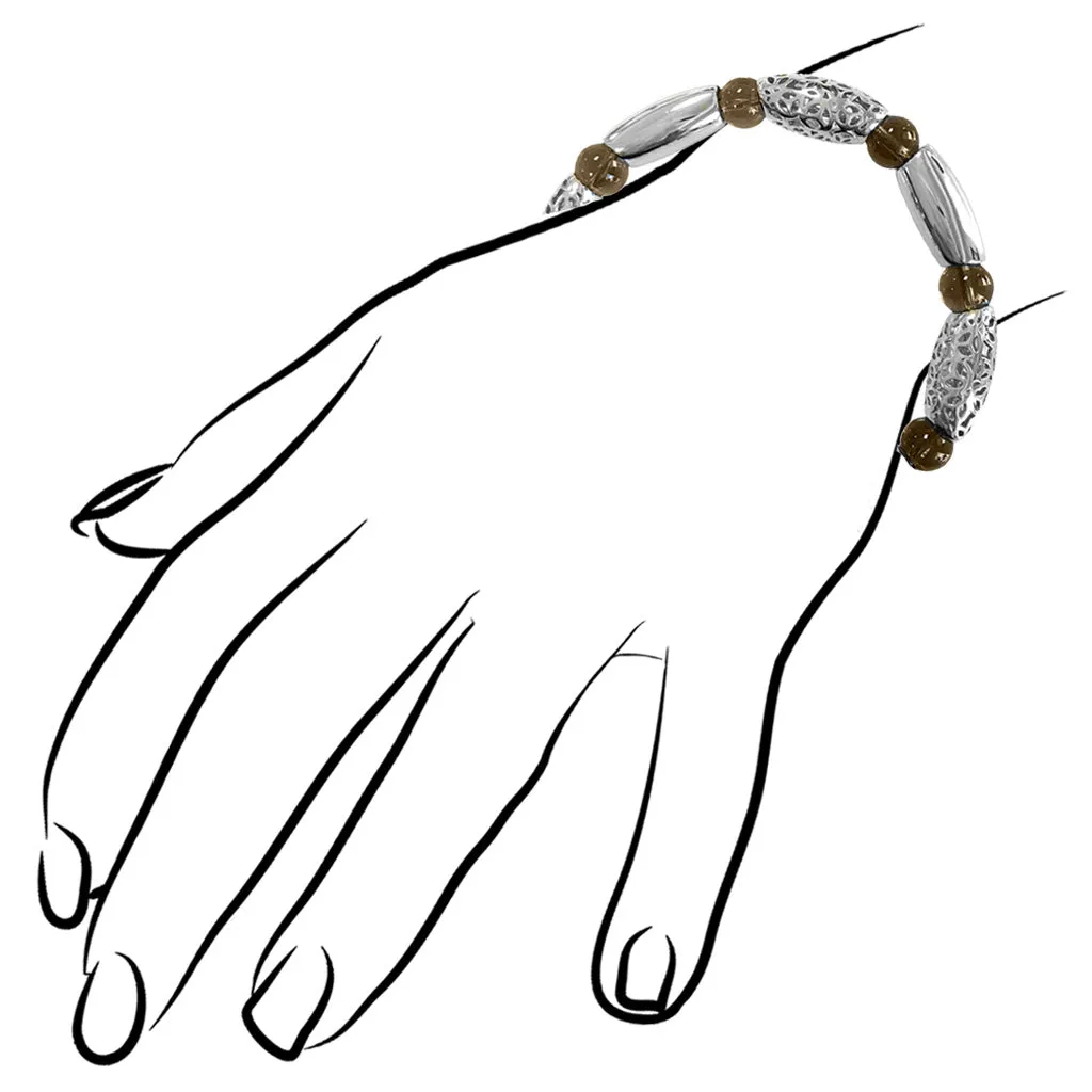 Sahara Smoky Quartz Bracelet in Sterling Silver
