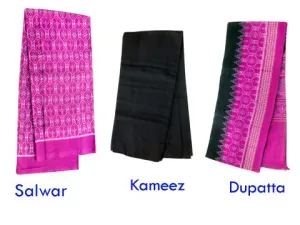 Sambalpuri Cotton Ladies Salwar Suit - Pasapalli Design