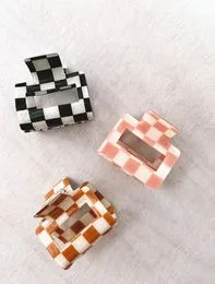 Saya Clip Check Pink
