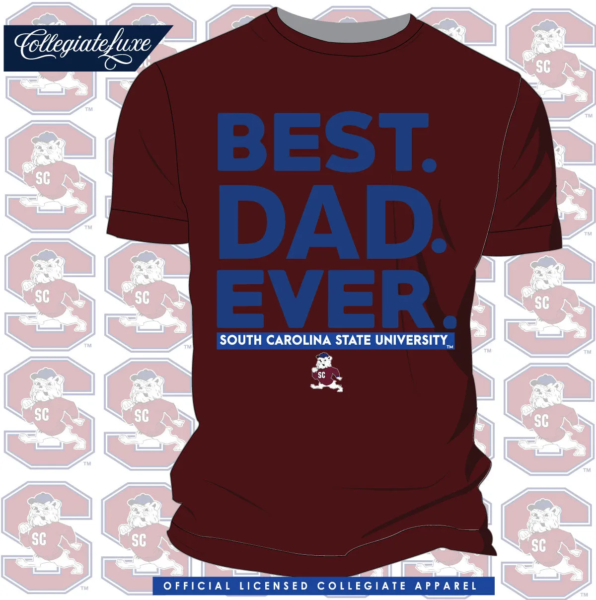 SC STATE | Best "DAD" Ever Maroon Unisex Tees (N)