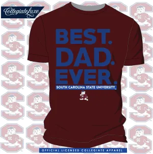 SC STATE | Best "DAD" Ever Maroon Unisex Tees (N)