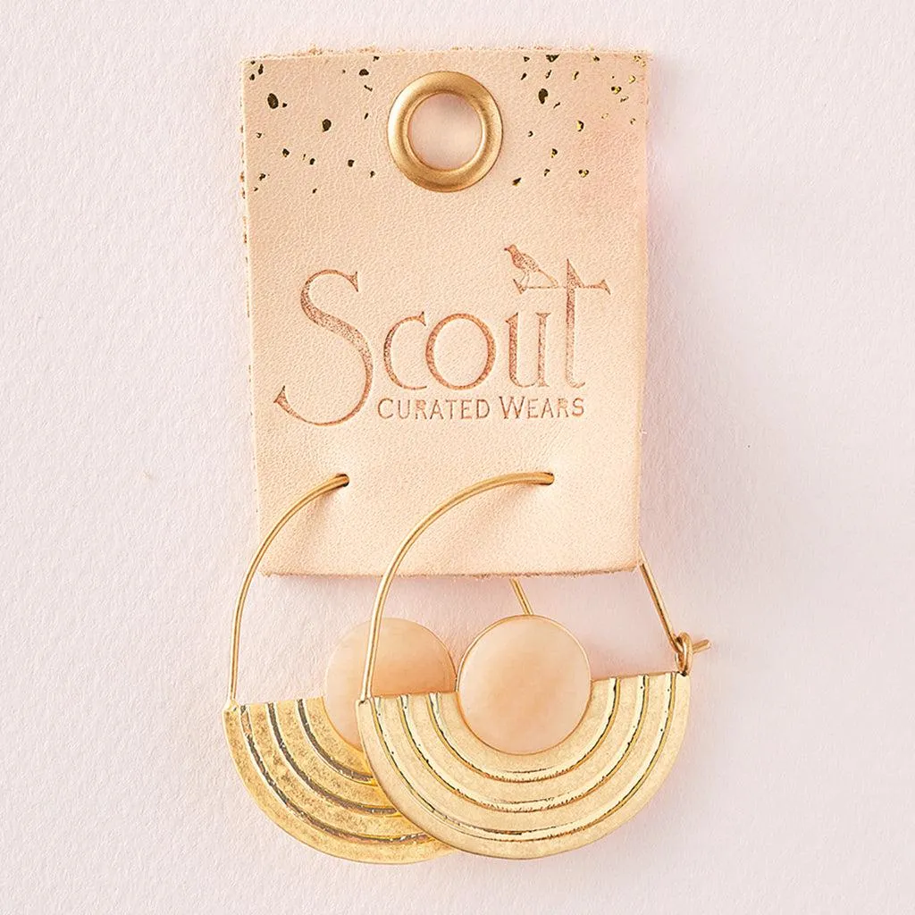 Scout Curated Wears Stone Orbit Earring - Dalmatian Jasper