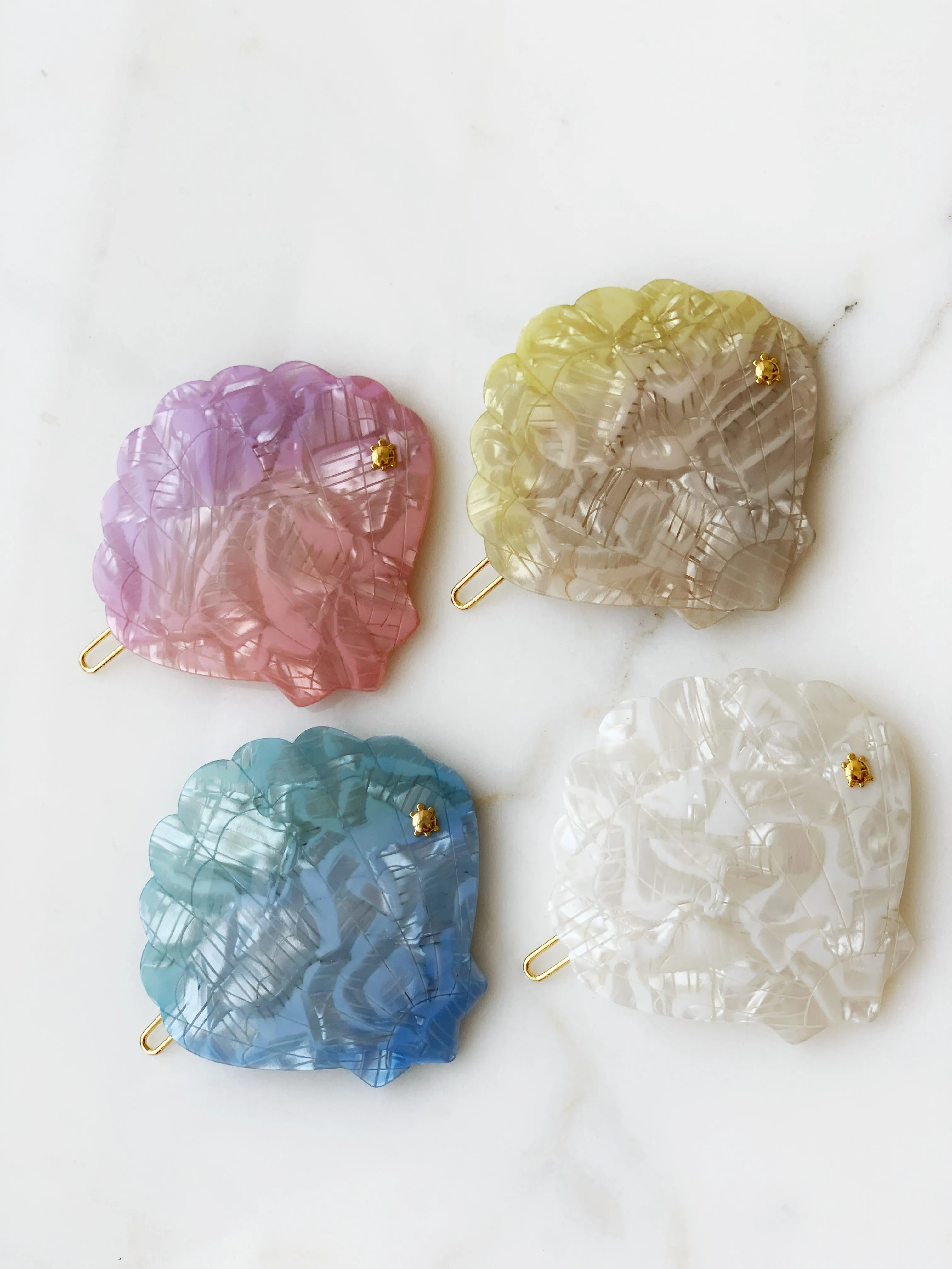 Shell Handmade Hair Clip pastel Rose