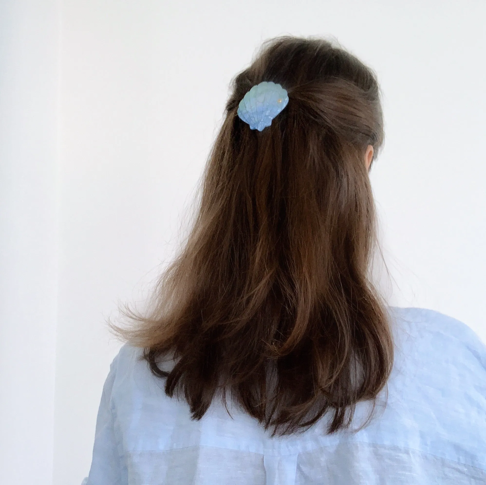 Shell Handmade Hair Clip pastel Rose