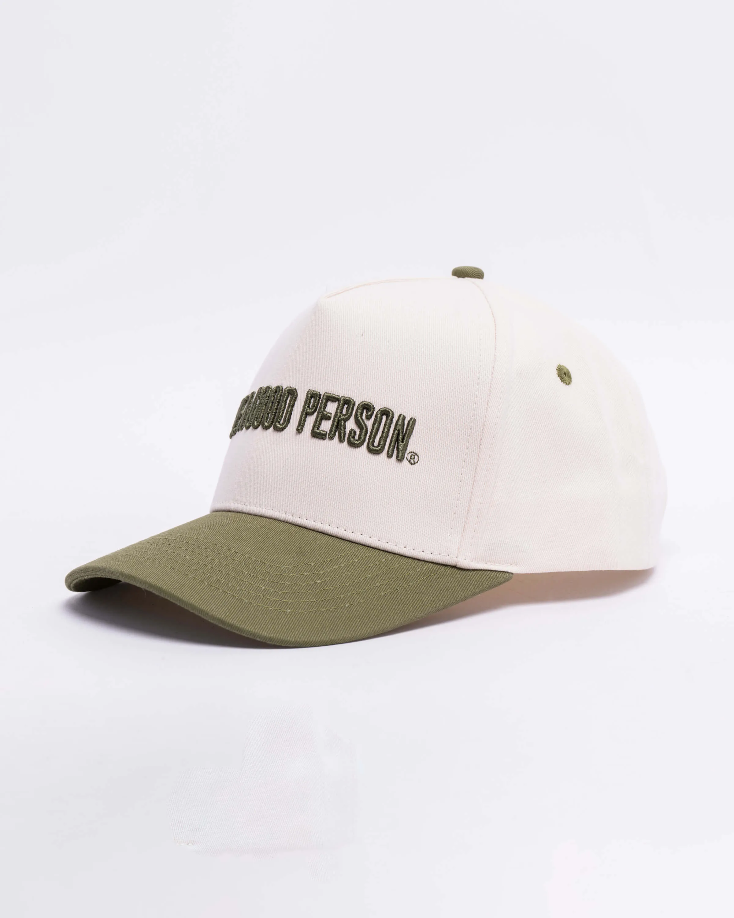 Signature Snapback Hat -Cream/Olive