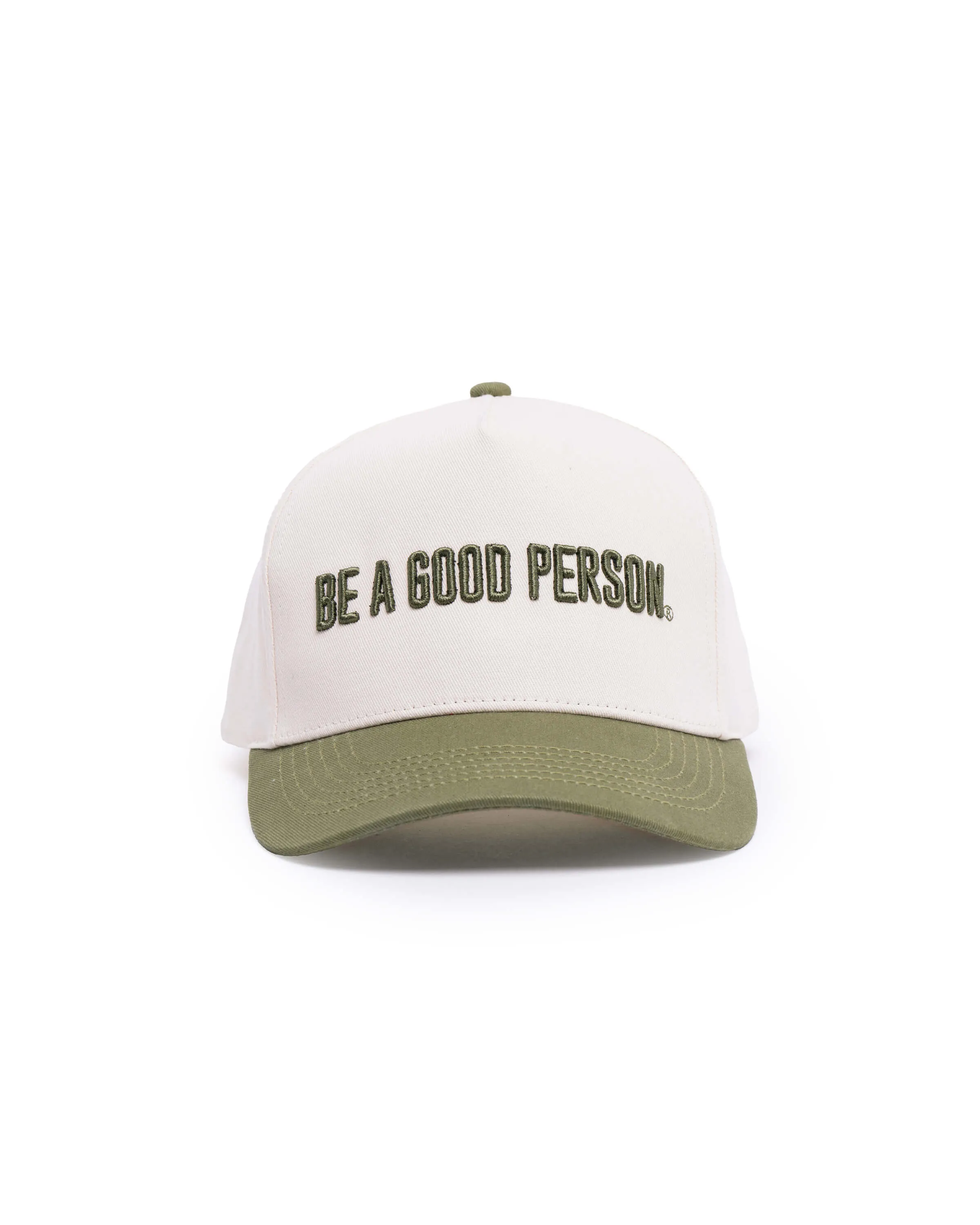 Signature Snapback Hat -Cream/Olive