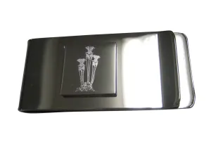 Silver Toned Etched Carnivorous Sarracenia Pitcher Plant Money Clip