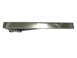 Silver Toned Etched Pheasant Bird Tie Clip