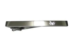 Silver Toned Etched Sleek American Eagle Design Tie Clip