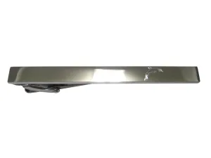 Silver Toned Etched Sleek Dolphin Tie Clip