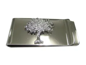 Silver Toned Full Tree Design Money Clip