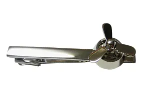 Silver Toned Propellor Square Tie Clips