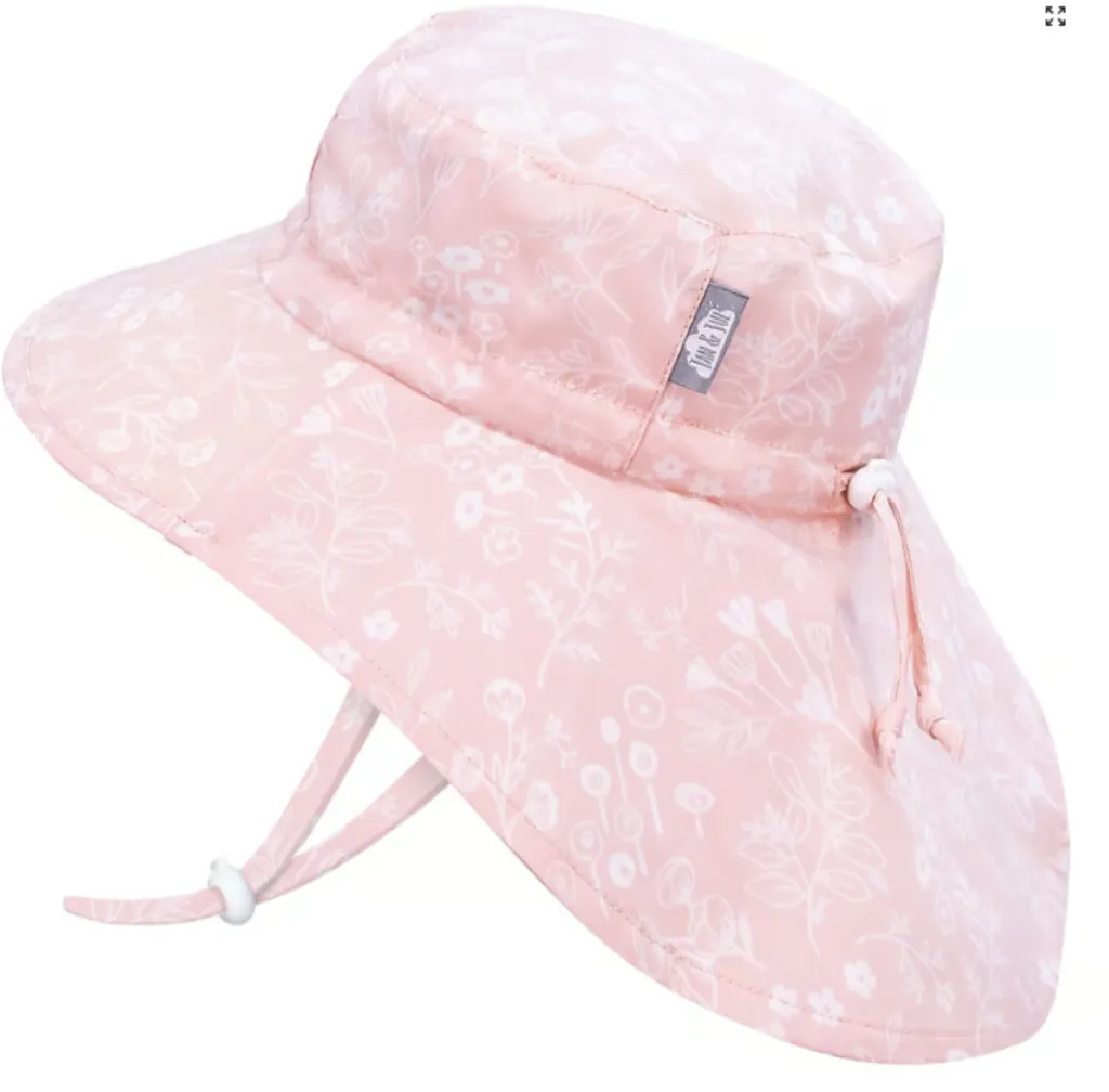 Size XL (5-12): Jan & Jul Cotton Adventure Hat -PRAIRIE FLOWERS