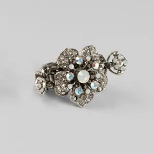 Small Crystal Flower Hair Claw Clip