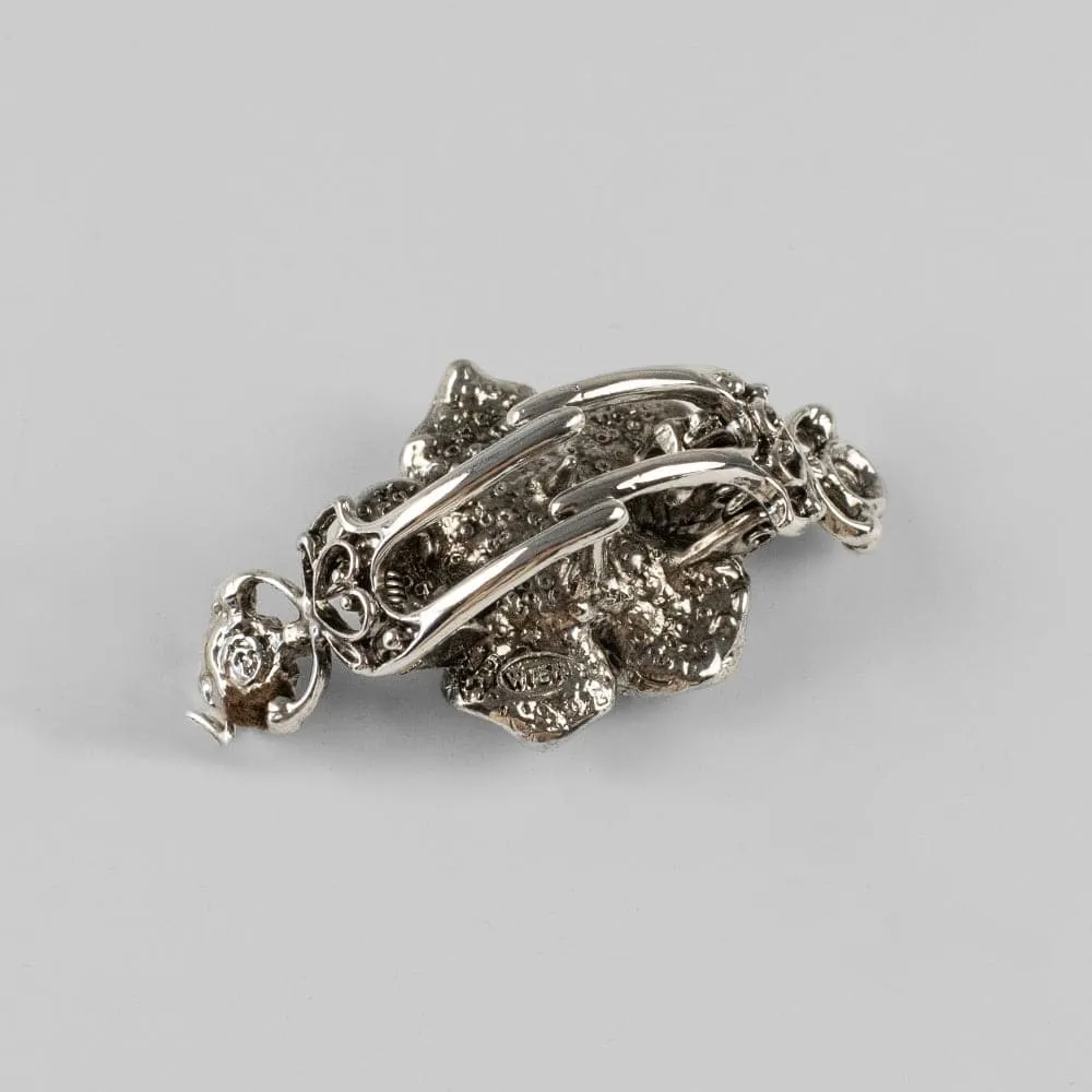Small Crystal Flower Hair Claw Clip