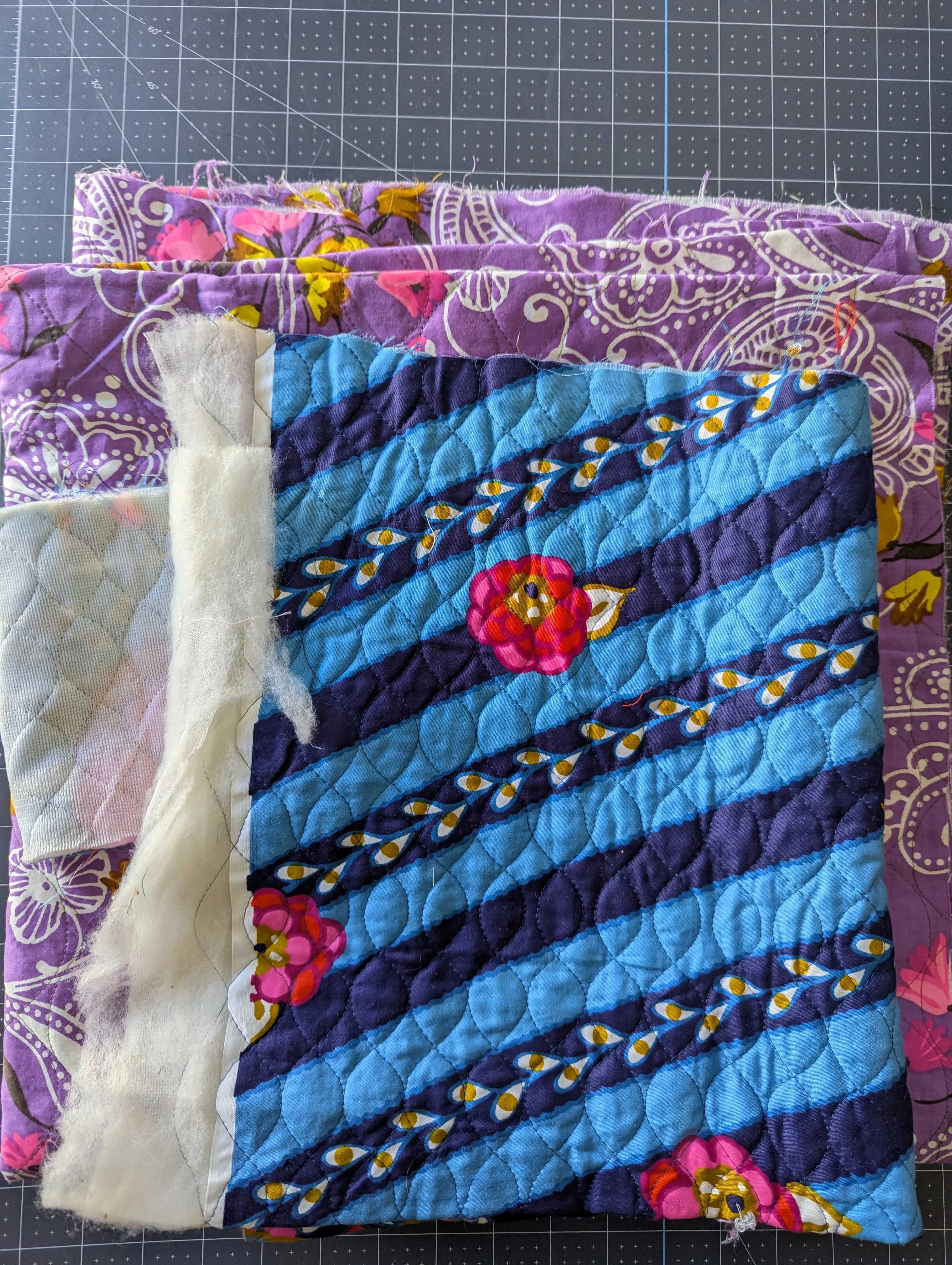 Small Quilted Fabric Remnants